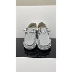 Hey Dude Wendy Sox Women's Casual Shoes, Stone White, Women's Size 7
